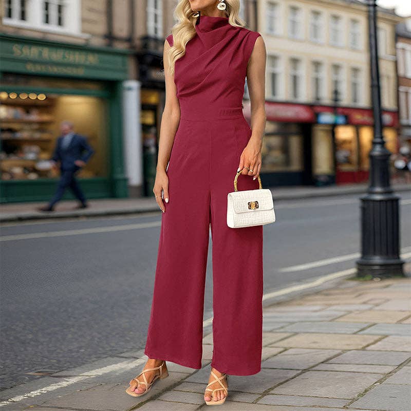 The Mock Neck Wide Leg Jumpsuit